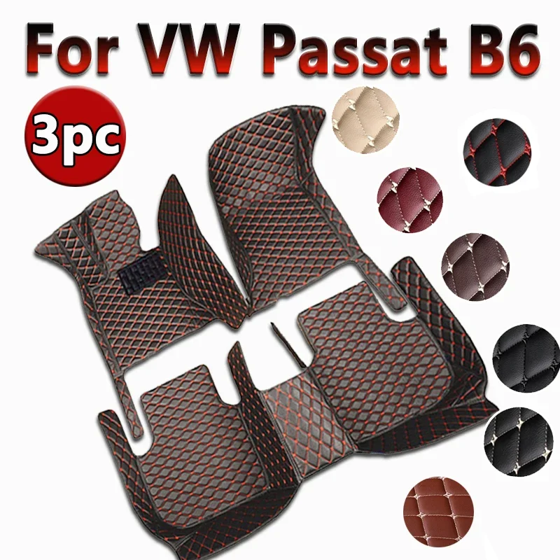 

Custom Made Leather Car Floor Mats For Volkswagen VW Passat B6 2007 2008 2009 2010 2011 Carpets Rugs Foot Pads Accessories