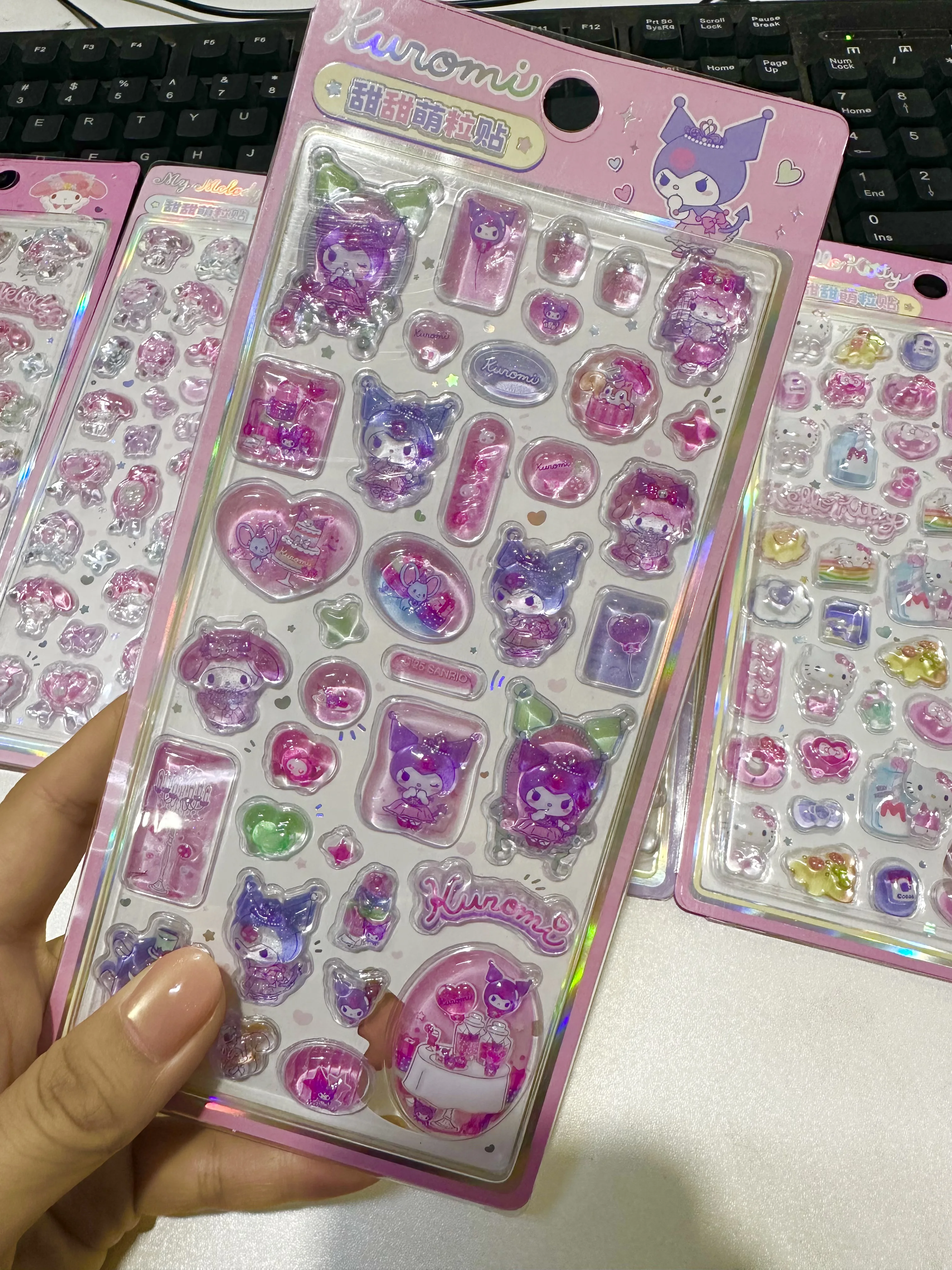 

3D relief jelly sticker cartoon animal seagull gradient sticker DIY phone case scrapbook gift party discount