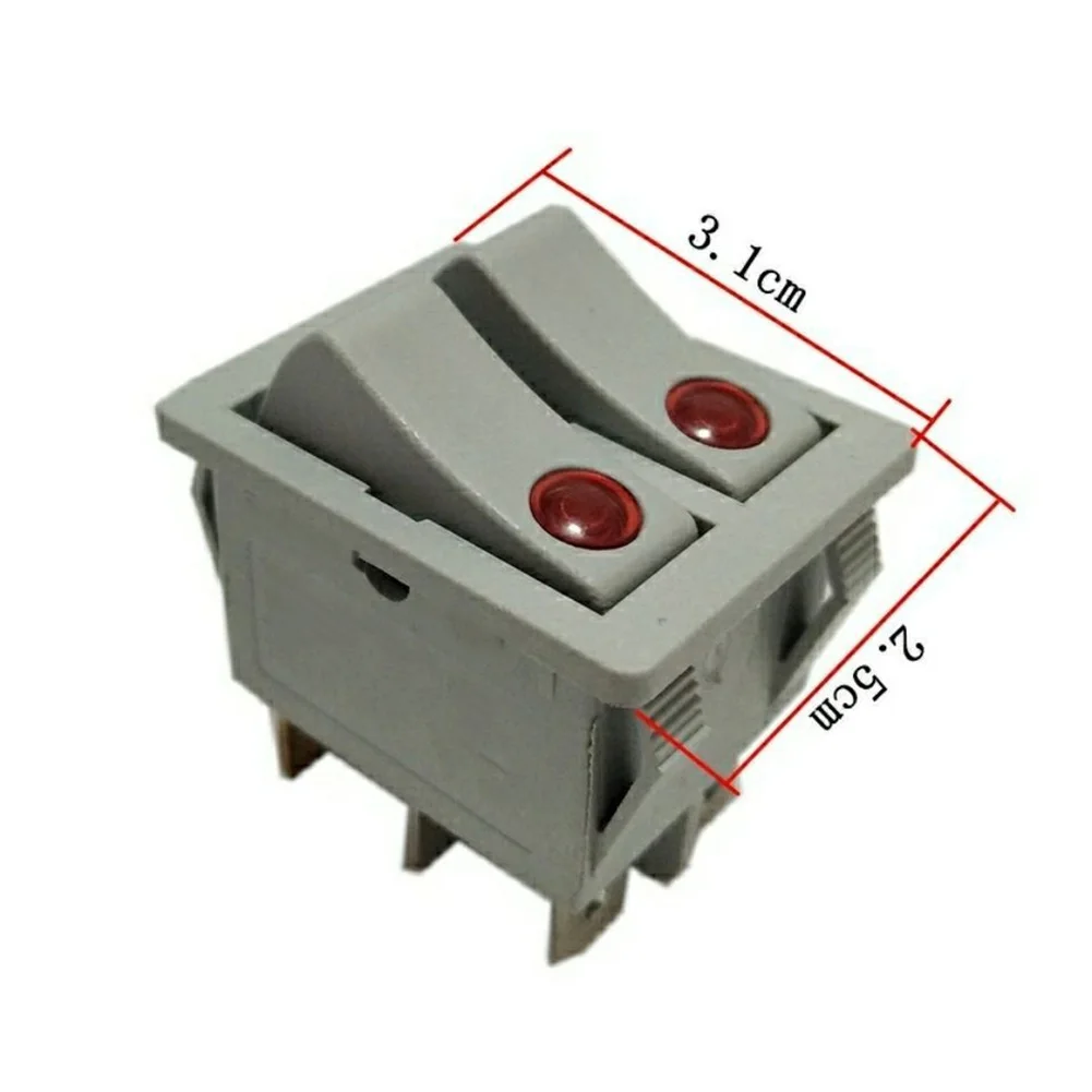 5PCS 16A 250V Dual Power Push Button Switch For Oil Filled Radiator Heater Electrical Appliance On Control Component Tool