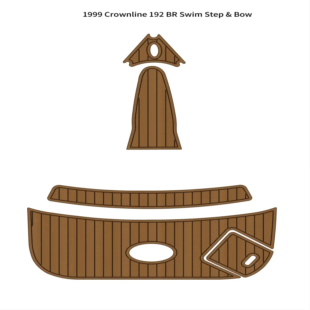 

Swim Platform Bow Boat EVA Faux Foam Teak Deck Floor Pad For 1999 Crownline 192 BR