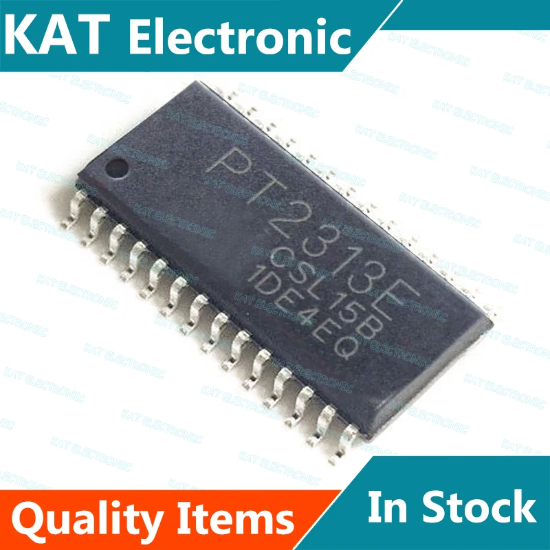 Procesador de Audio IC de 4 canales, PT2313L, PT2313E, SOP-28, lote de 5 unidades