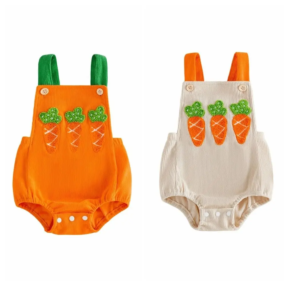 

Милый детский комбинезон из полиэстера без рукавов с принтом морковки, наряд на Пасху для мальчиков