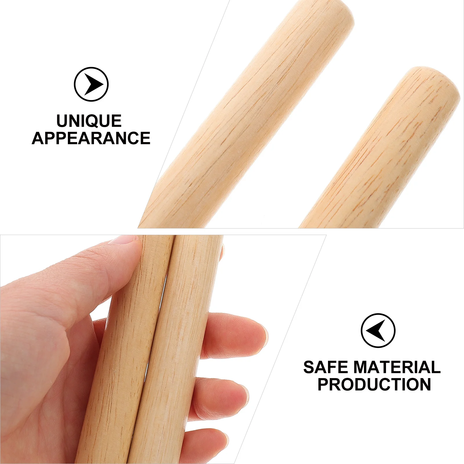 

2Pcs Musical Rhythm Sticks Wooden Educational Percussion Instrument for Kids Classroom Cognitive Development Musical Sticks