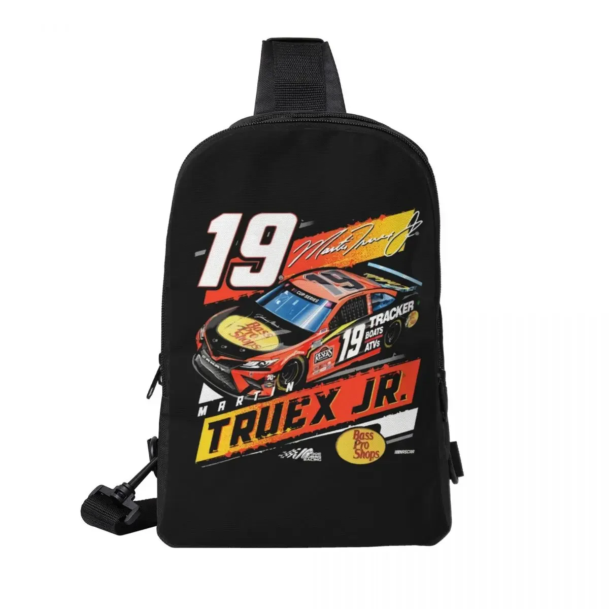 Martin Truex Jr 19 Umhängetasche, Schultertasche, Brusttasche, verstellbar, für Reisen, Wandern, Tagesrucksack, Outdoor, für Damen und Herren