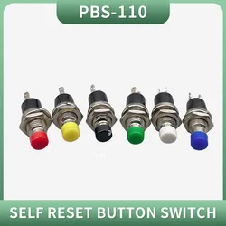 6pcs PBS-110 Mini Momentary Push Button Switch for Model Railway Hobby 7mm pbs110 red yellow green blue black white