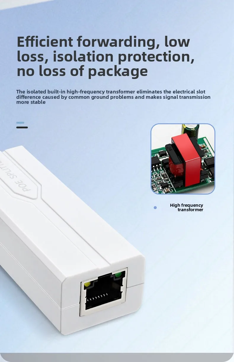 Répartiteur POE 48V à 5V Micro USB tpye-c 10/100Mbps, alimentation d'injecteur de caméra POE