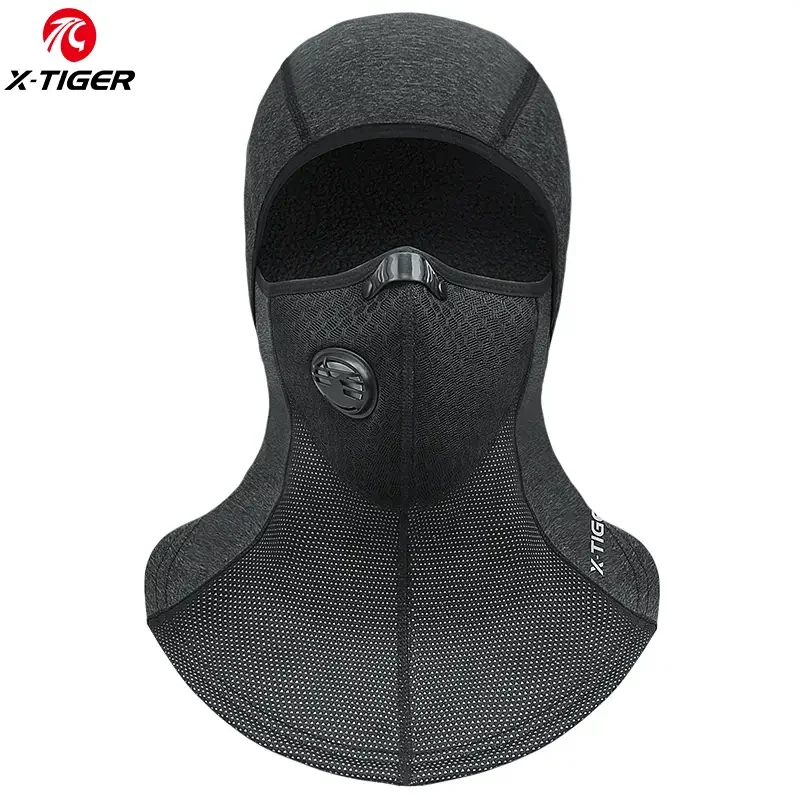 X-TIGER Fleece thermisch skimasker voor heren, winddicht stofdicht masker voor buitenvissen, skiën, wandelen, schaatsen