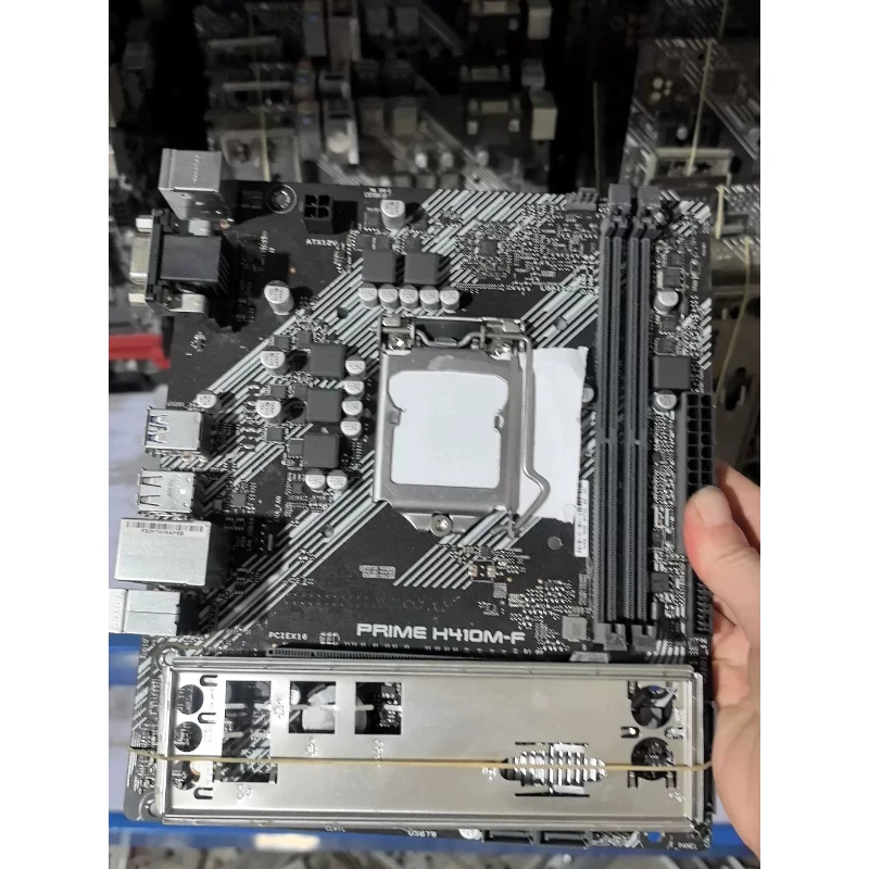 used for  ASUS H410M-K H410M-F Used Board LGA1200 No M.2 With I/O Shield Support 10th Gen CPU DDR4