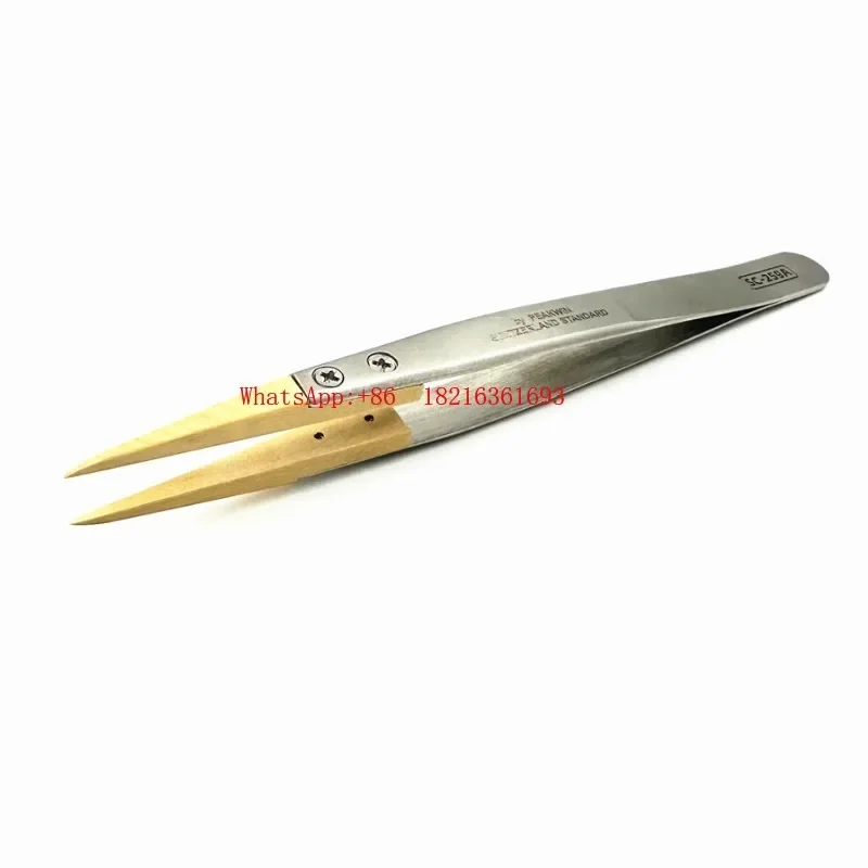 New 1644 Store Watch Repair Tool, Boxwood Tweezers, Precision Anti Magnetic Tweezers, 27 # Pointed Tweezers, Insulated And No