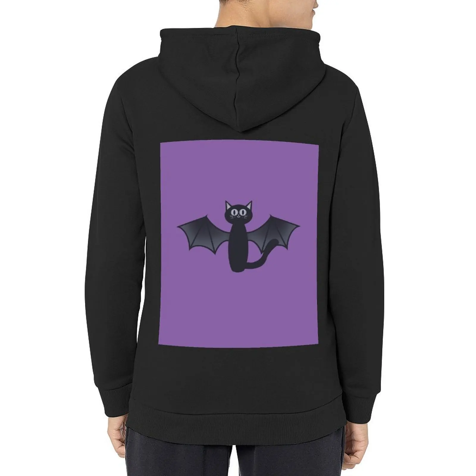 

Cute Bat Cat purple. Hoodie men's clothes anime clothes men's winter sweater korean clothes new in hoodies & sweat-shirt