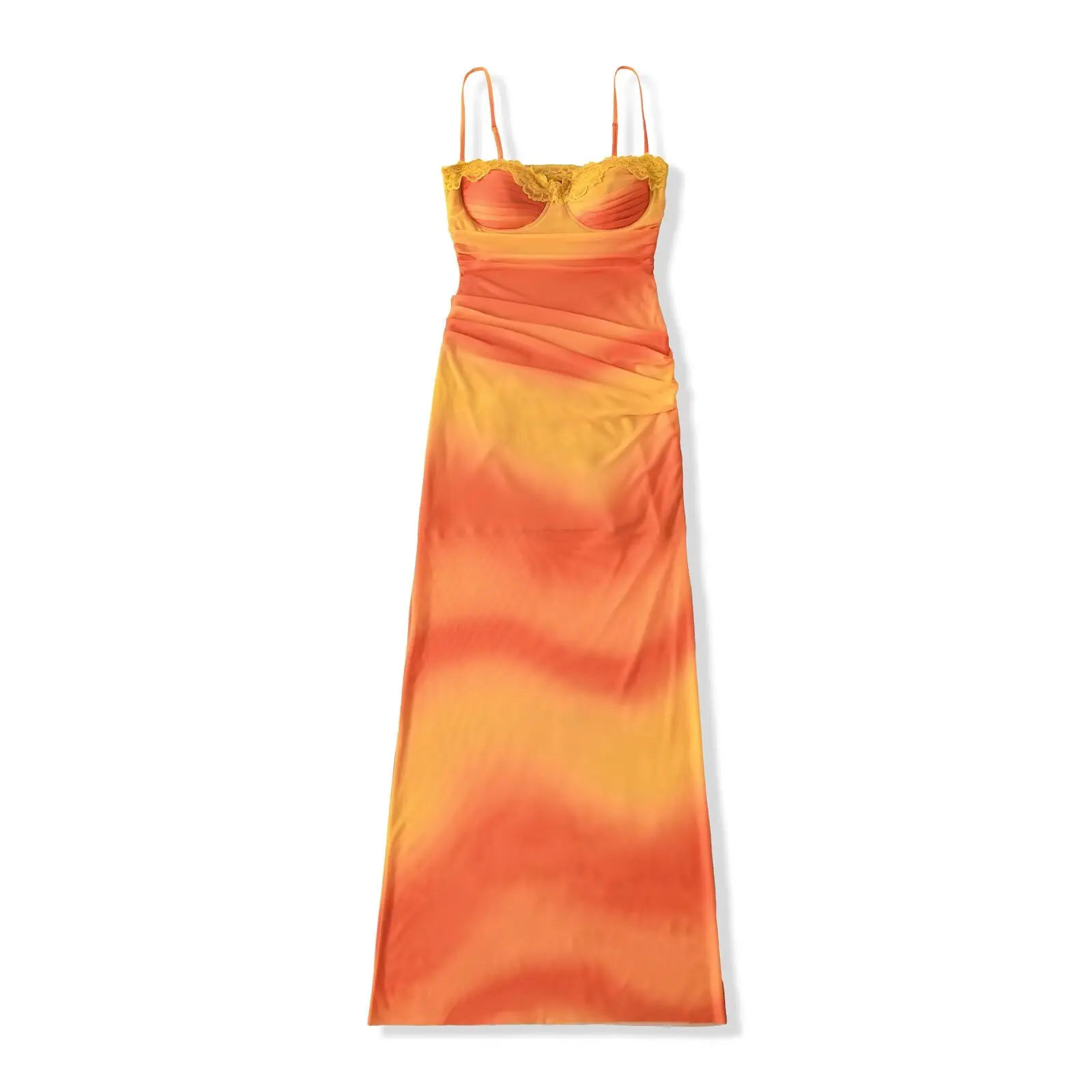 

Sexy adient Print Me Women's Summer Beach Vaion Long Dr Strapl High Waist Bodycon Skirt No Sve Polyester Spandex