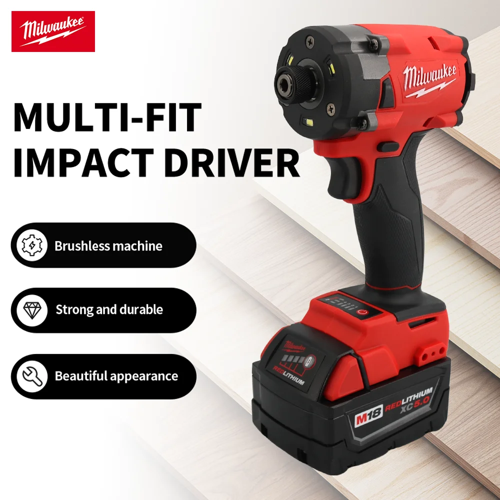 Milwaukee New Quality upgrade multi-fit impact driver long life strong driving force easy to control 20v rechargeable power tool image 3