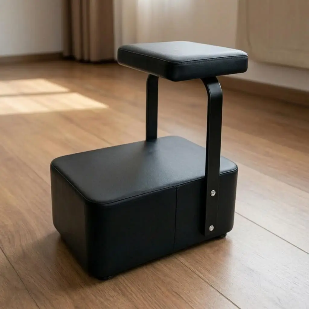 Salon Shampoo Bowl Footstool Firm-Density Sponge Padding Shampoo Chair Footrest