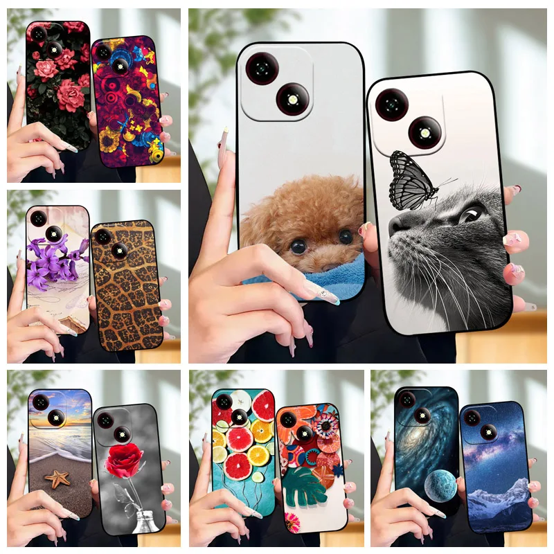 

For ZTE Blade A35E A35 A55 Case Black Protect Cover Fashion Painting Phone Case For ZTE Blade A35 E A35 E Soft Silicone Fundas