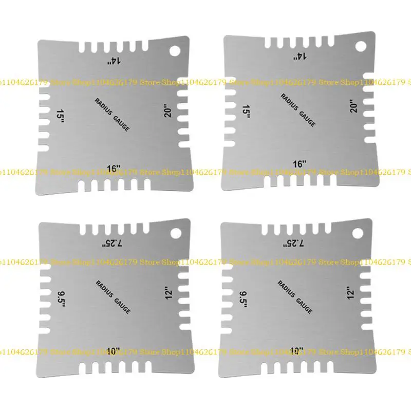 

A1A2 Guitar String Action Guitar Notched Radius Gauges Stainless Steel Guitar Bass Notched Radius Gauges Set Up Luthier Tools