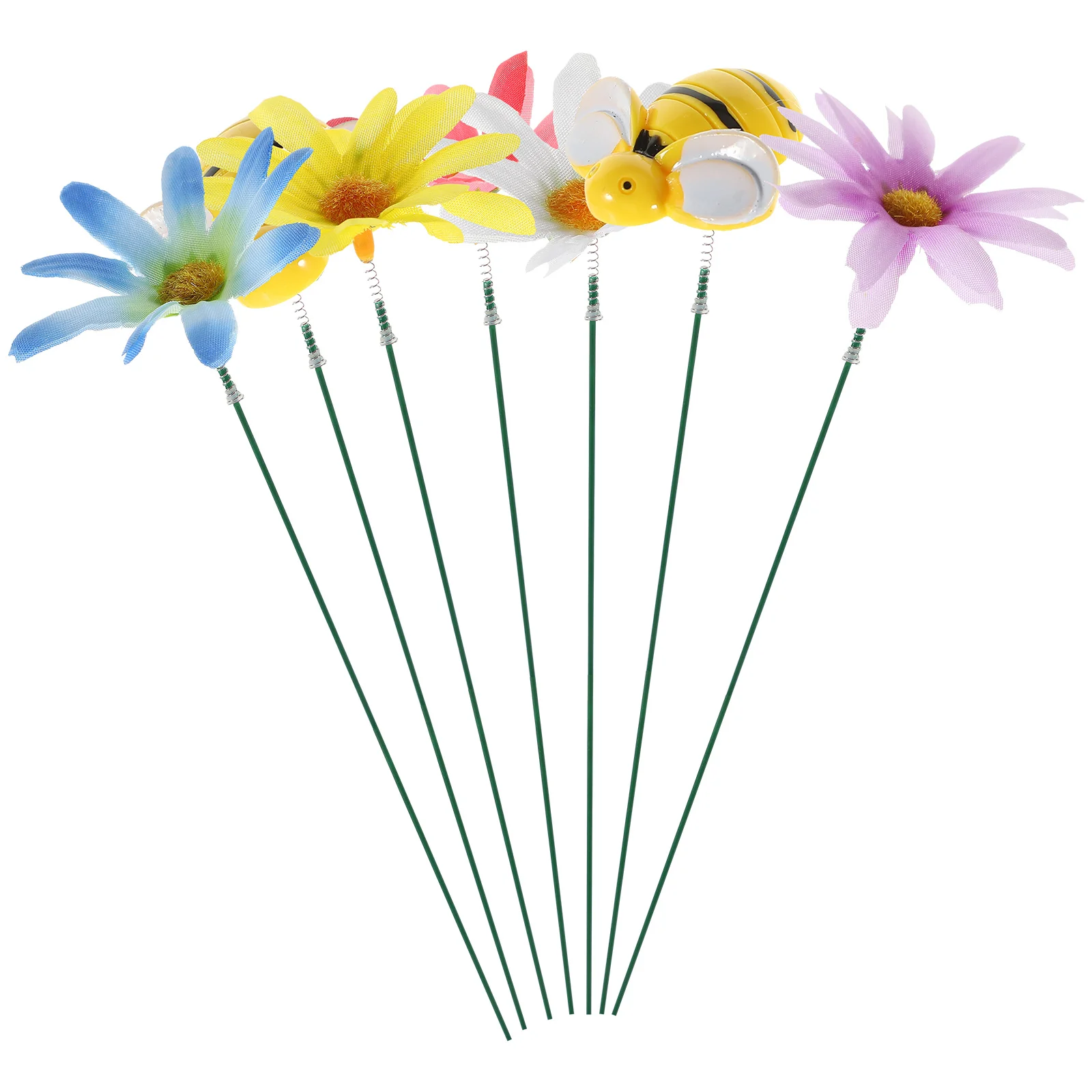 1 مجموعة محاكاة النحل زهرة حديقة حصص الزخرفية في الهواء الطلق ساحة زارع حصص الراتنج مادة الحديد نابضة بالحياة