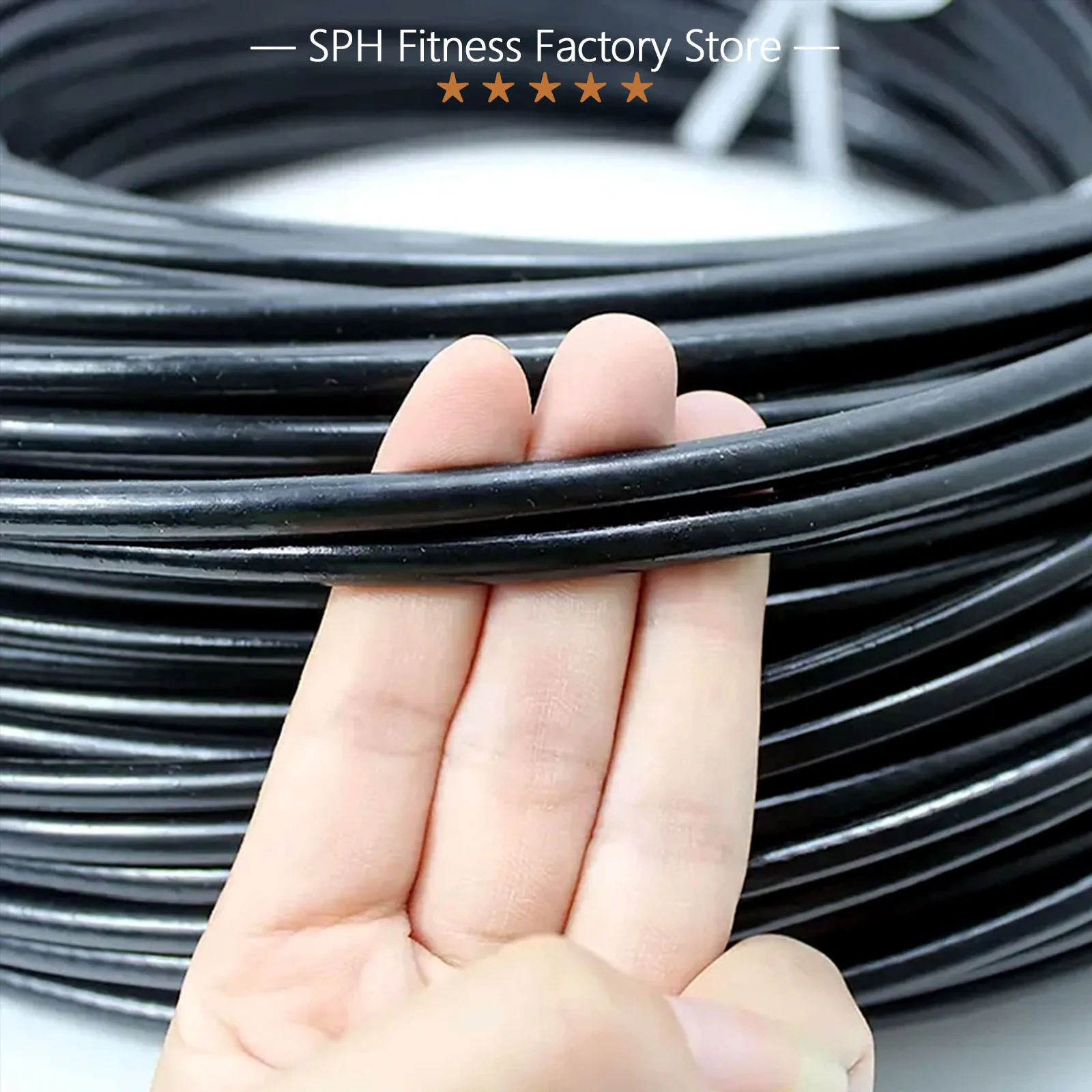 Cuerda de alambre de acero de 5/6mm de espesor, accesorio de máquina de polea de Cable de Fitness, Cable de acero resistente para accesorios de