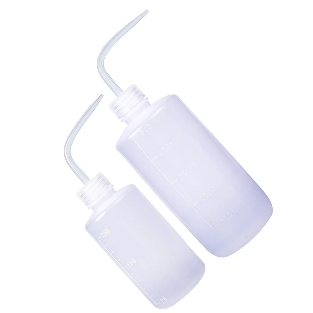 

2pcs 250Ml 500Ml Squeeze Wash Bottles Eco-Friendly Plastic Safety Flow Control Flexible Nozzle Lab Bottle Set For Tattoo