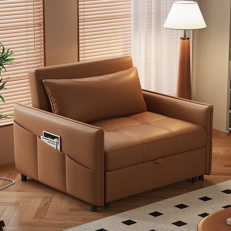 Modern Luxury Leather Folding Sofa Bed Foldable Pull Out Sofa Bed With Cheap Low Prices Living Room Bedroom Furniture
