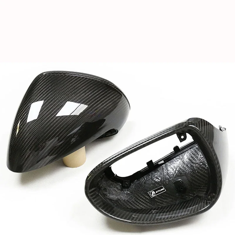 981 Carbon Fiber Fibre Side Mirrors Cover Caps Fit For Porsche Cayman