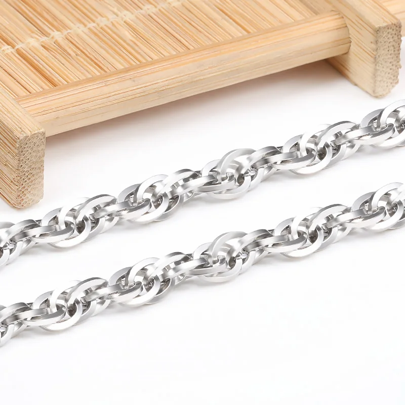 

Нержавеющая сталь 4,5 мм квадратная проволока двойные тканые цепи поставки для изготовления ювелирных изделий браслеты ожерелья для женщин материалы для рукоделия