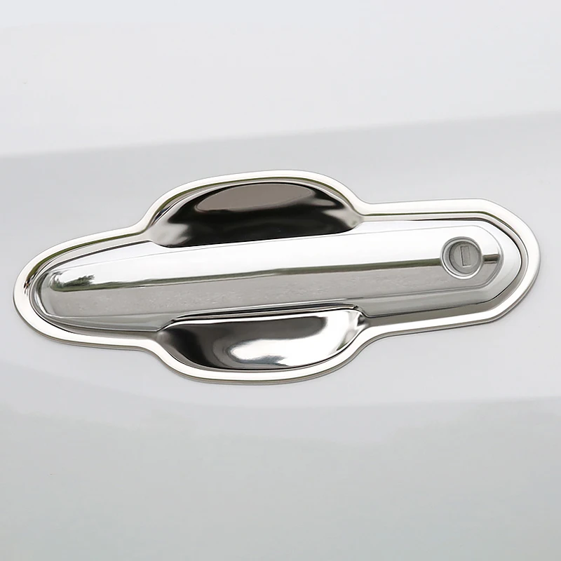 Stainless Car Door Handle Door Bowl Cover Trim For Toyota RAV4 2019 2020 2021 2022 2023 2024 RAV 4 XA50 Hybrid Accessories