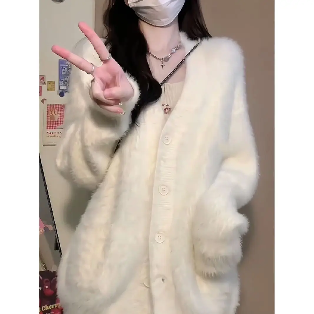 

Мягкий уютный вязаный свитер большого размера для женщин, ленивый Sle Long Sve, обычный тонкий осенне-зимний модный свитер для поездок на работу