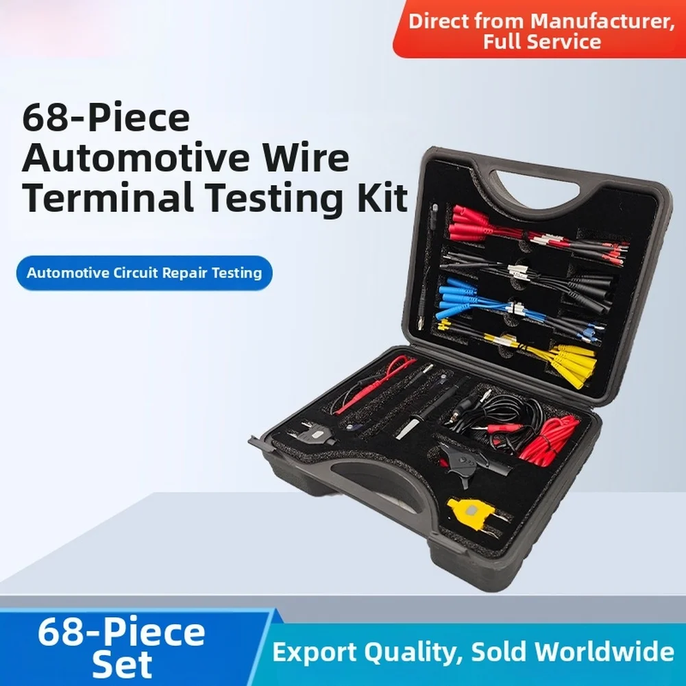 68-piece Automotive Common Wiring Harness Kit Leads Terminal Test Tool Kit For Test Measurement Tool Accessory