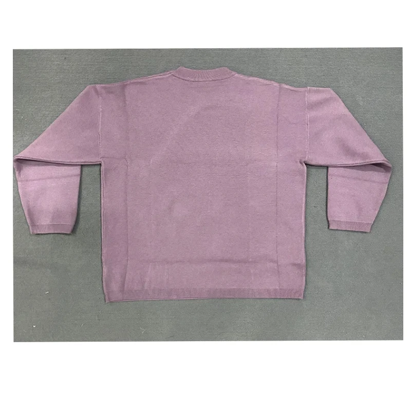 ゆったりとしたニットセーター、厚手で暖かい、秋冬スタイル、シンプルなラウンドネック、スリムでハイニットトップス