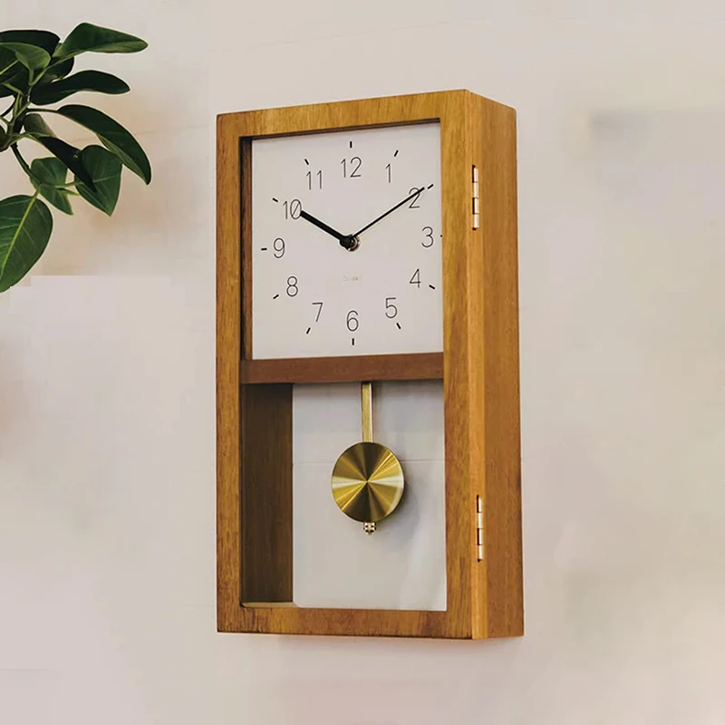 

Nordic Wall Clocks Minimalist Modern Wooden Clocks Luxury Elegant Retro Clock Aesthetic Study Living Room Decoration for Room
