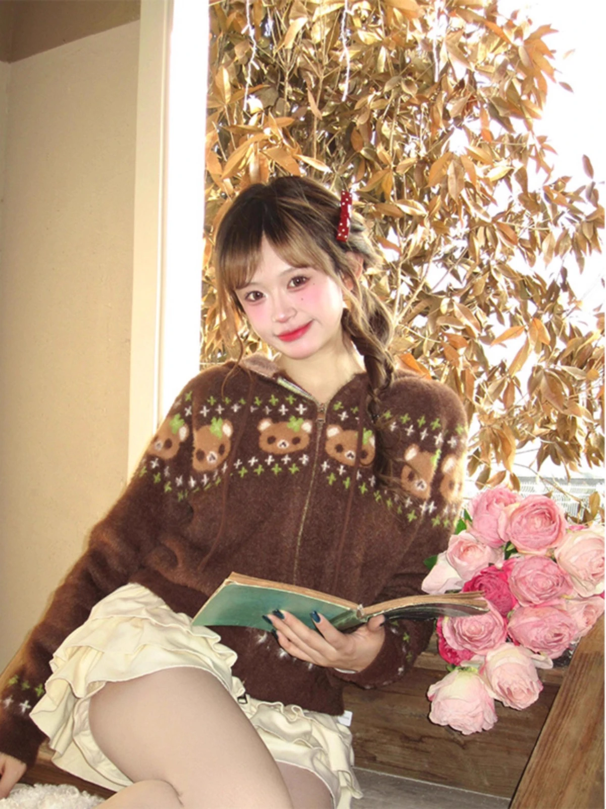 

Sweaters Jumpers Cardigans Womens For Woman Korean Style Fleece Thread Tassel Pocket Oversize Snow Stretchy Warm Thick Colorful