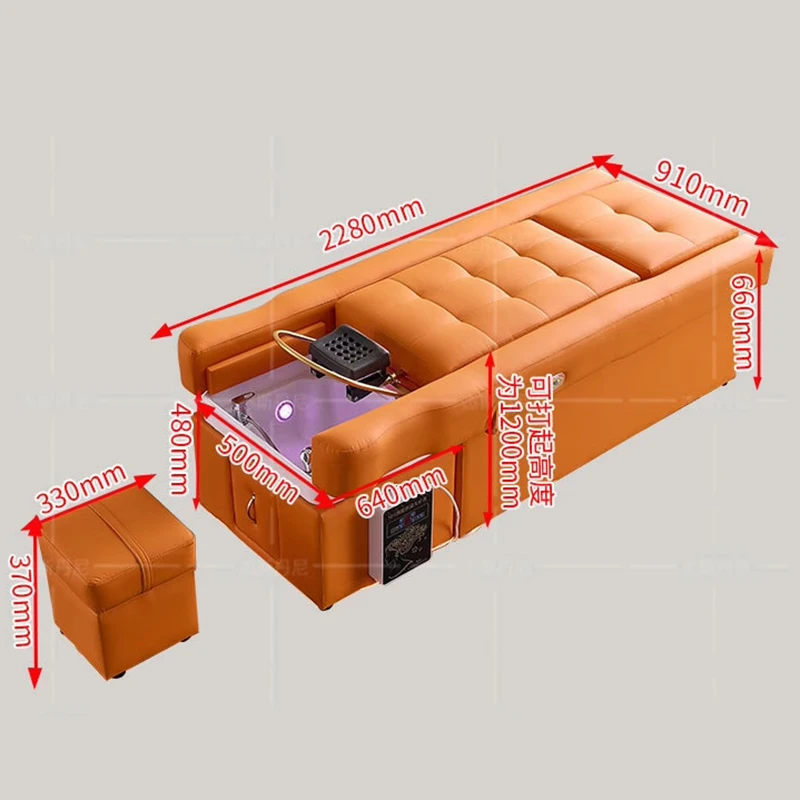 전기 마사지 샴푸 의자 헤드 스파 훈증 미용 헤어 워시 샴푸 의자, 인체공학 살롱 가구, Cabeleireiro FYSB