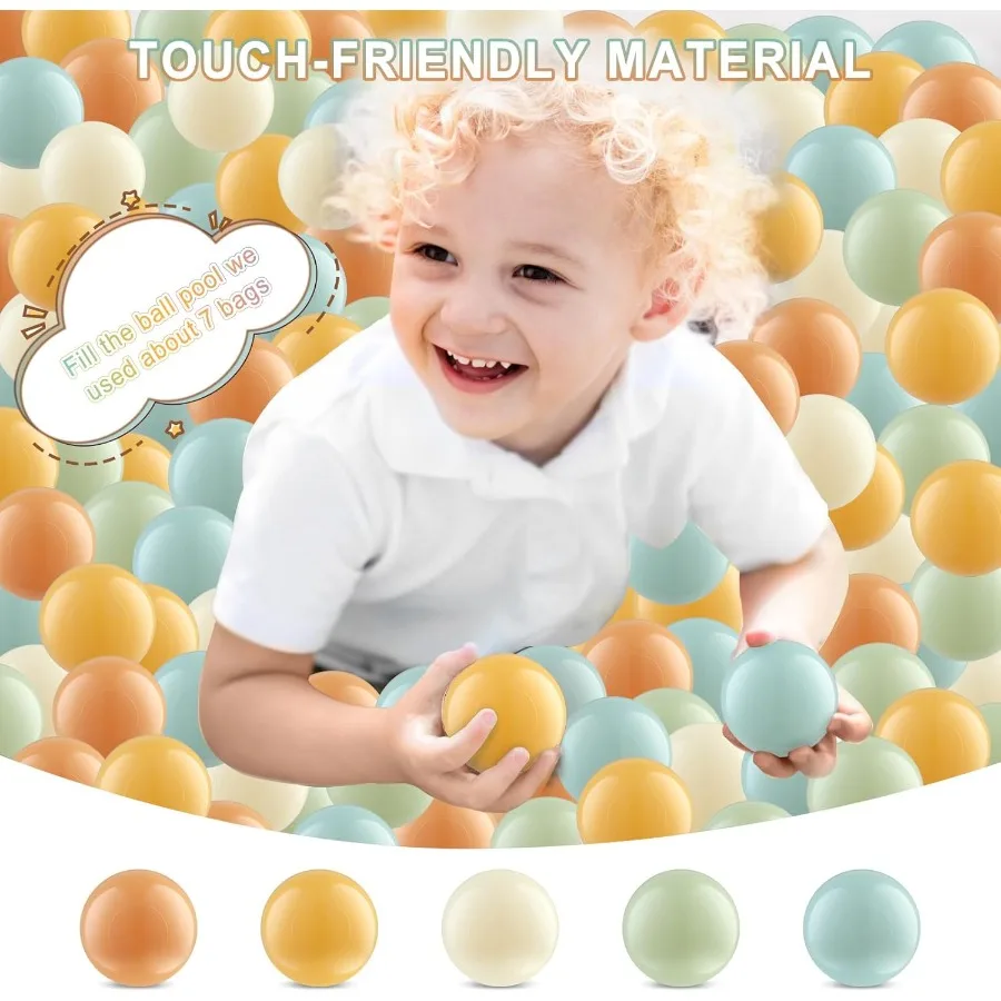170Pcs Clear Ball Pit Balls Crush Proof Plastic Toy Balls for Boys and Girls