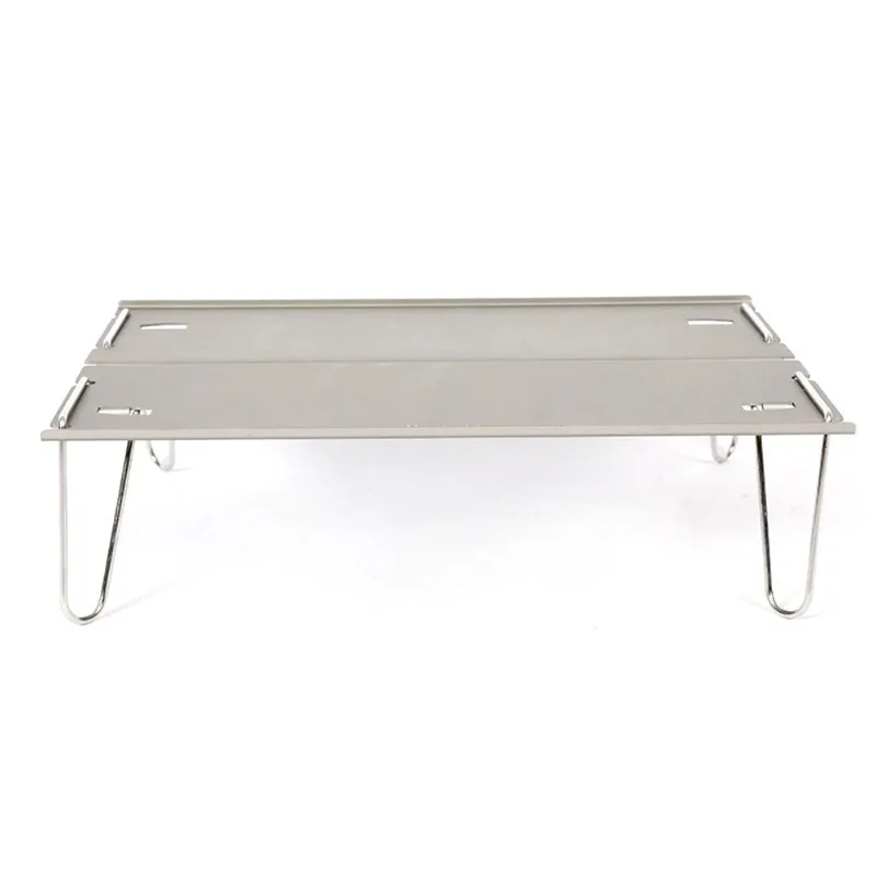 Lightweight Titanium Hiking Table Ultra-Light Folding Mini Outdoor Table for Camping Mountaineering Trekking