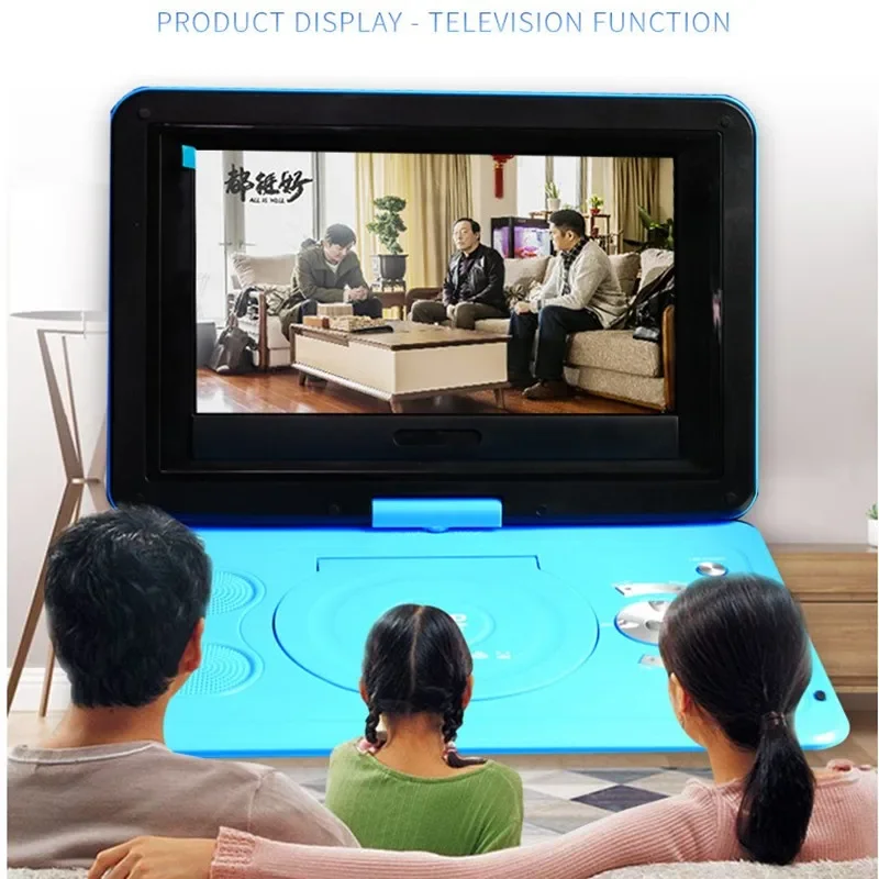 المحمولة المحمول 13.9 بوصة DVD VCD EVD آلة الفيديو لعبة التلفزيون واجهة HD شاشة الصوت U القرص مشغل أقراص مضغوطة سيارة MP3 المتكلم USB الصوت