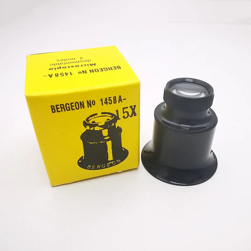 High Quality Original Bergeon 1458-15 Magnifier Eye Loupe 15X Watchmaker Tools, Watch Tool