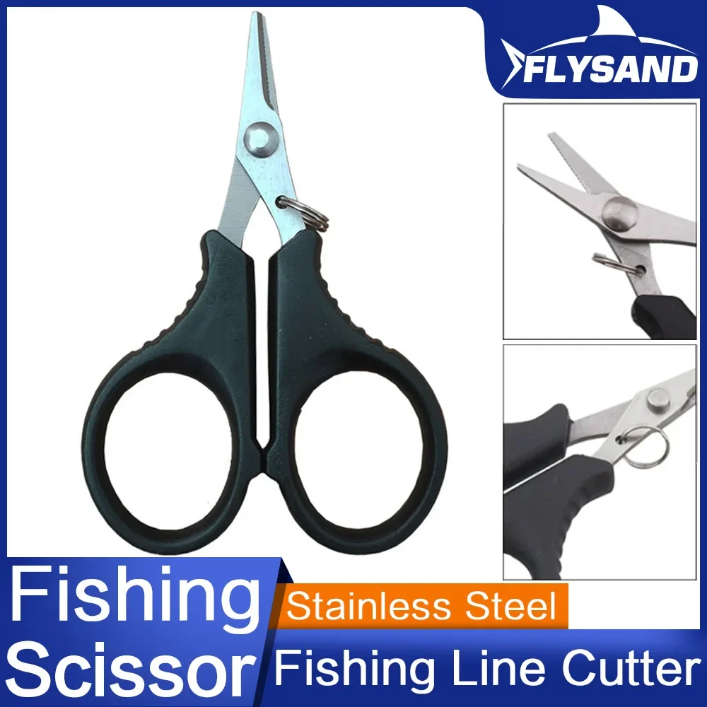 FLYSAND Fishing Scissors Stainless Steel Scissors For Fishing Cutter Camping Fishing Pliers Scissors Line Cutter Tool Accessorie