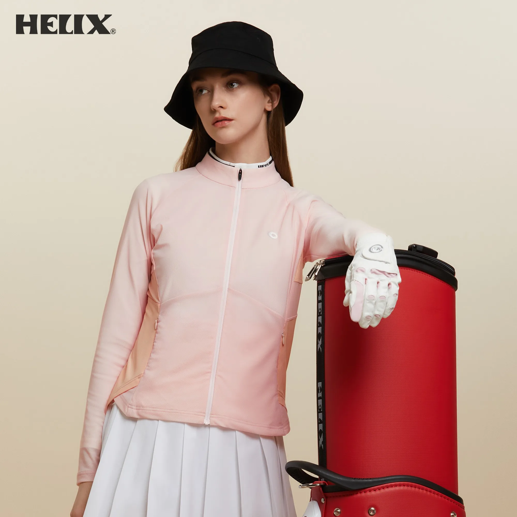 HELIX Women's Knitted Jacket Lightweight Jacket Full Zip Golf Jacket