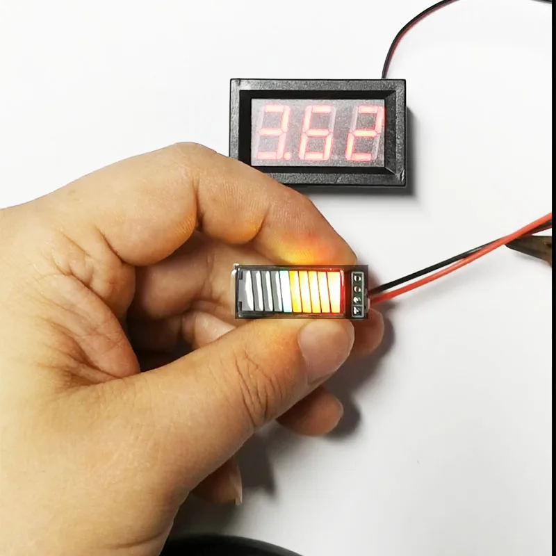 LED Color Power Display Module 10 Segments of 4-color Nixie Tube Lithium Battery Special Voltage Light Bar