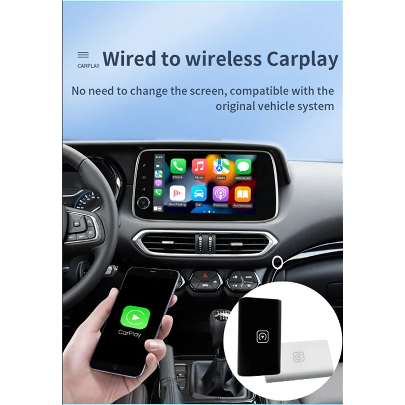 محول Carplay اللاسلكي لـ USB/Type C Dongle Carplay Mini Box سلكي إلى لاسلكي