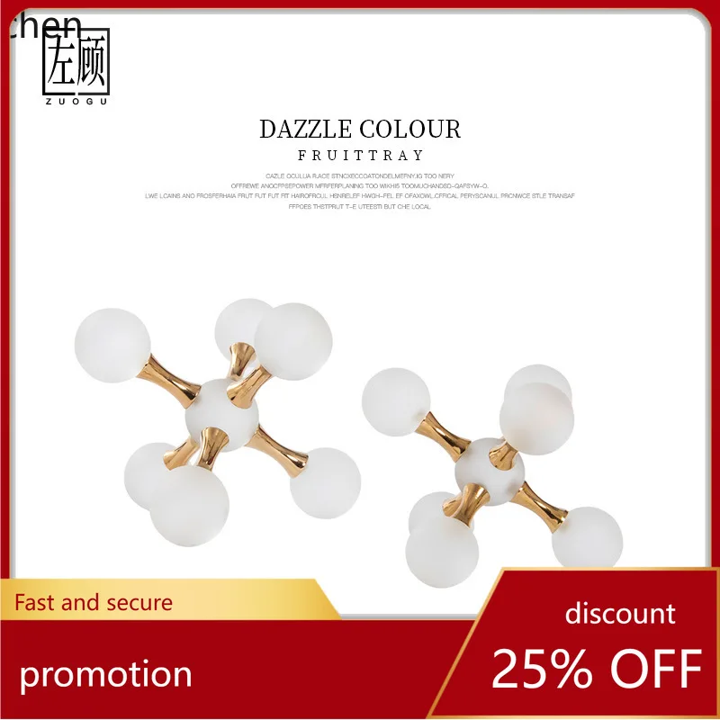 

YFY Modern Light Luxury Frosted Molecular Crystal Ball Italian Style Model Room Living Room TV Cabinet Office Soft Decoration