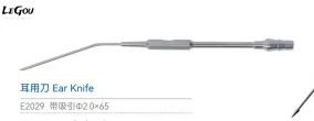 LeGou Professional Ear Knife With Suction for Otologic Surgery/Best Price Suction Ear Knife Bulk Order