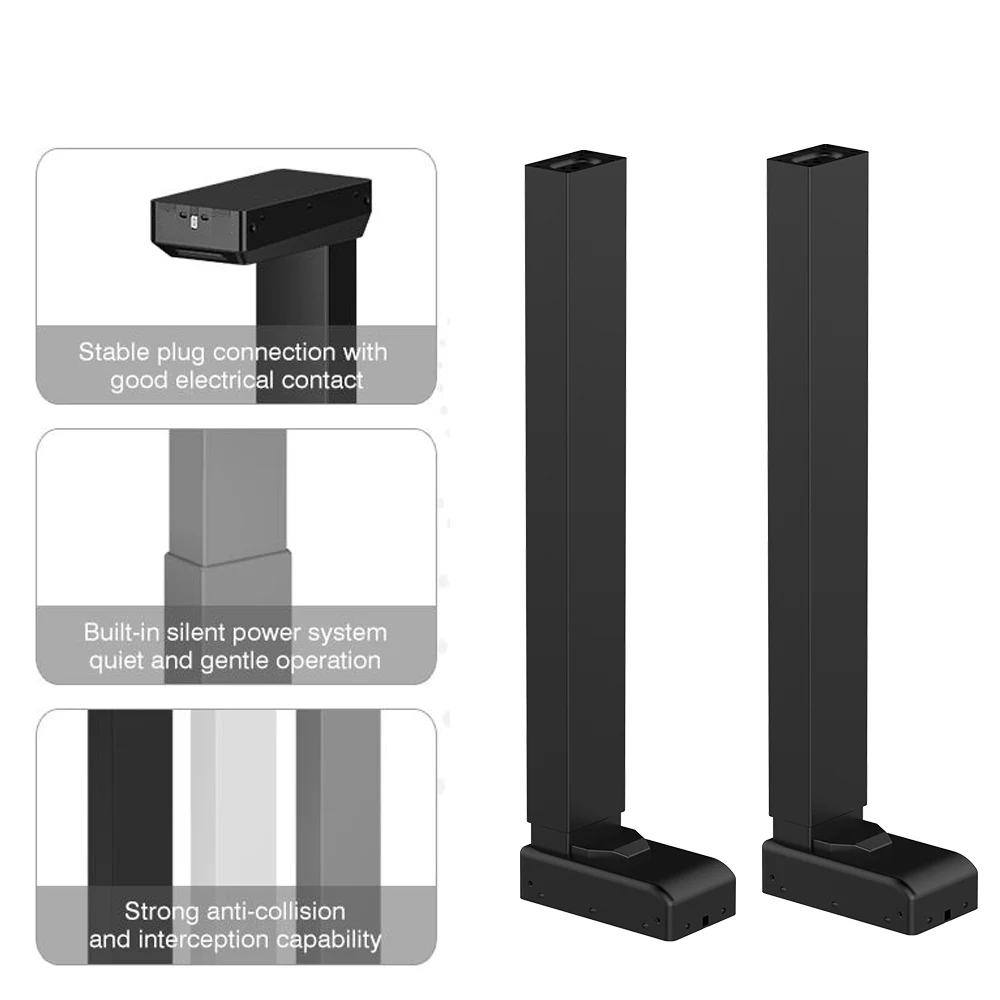 High Quality 3-Stage Telescopic Lifting Column 24VDC 800N 40mm/s Speed Electric Linear Actuator for Smart Furniture OEM
