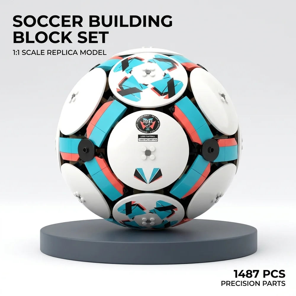 

Новая модель футбольного мяча-конструктора 2026 года, 43020, игрушки-конструкторы для сборки футбольного мяча, подарки для детей, мальчиков и взрослых