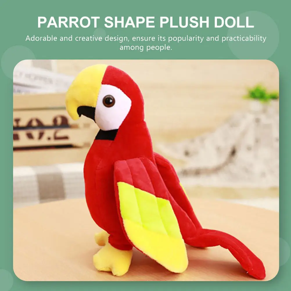 3Pcs Vibrant Parrot Stuffed Animal Fine Workmanship Cute Lovely Warm Comforting Sleep Companion Home Garden Decor Festive Party