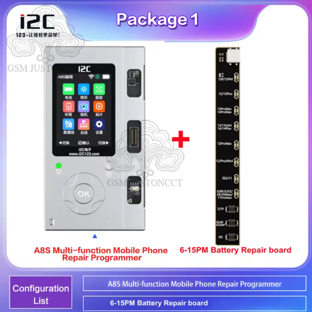 I2C A8S Phone Repair Programmer For iPhone 8-15PM True Tone Battery Camera Face ID Repair Original Color Repair Programmer Tool