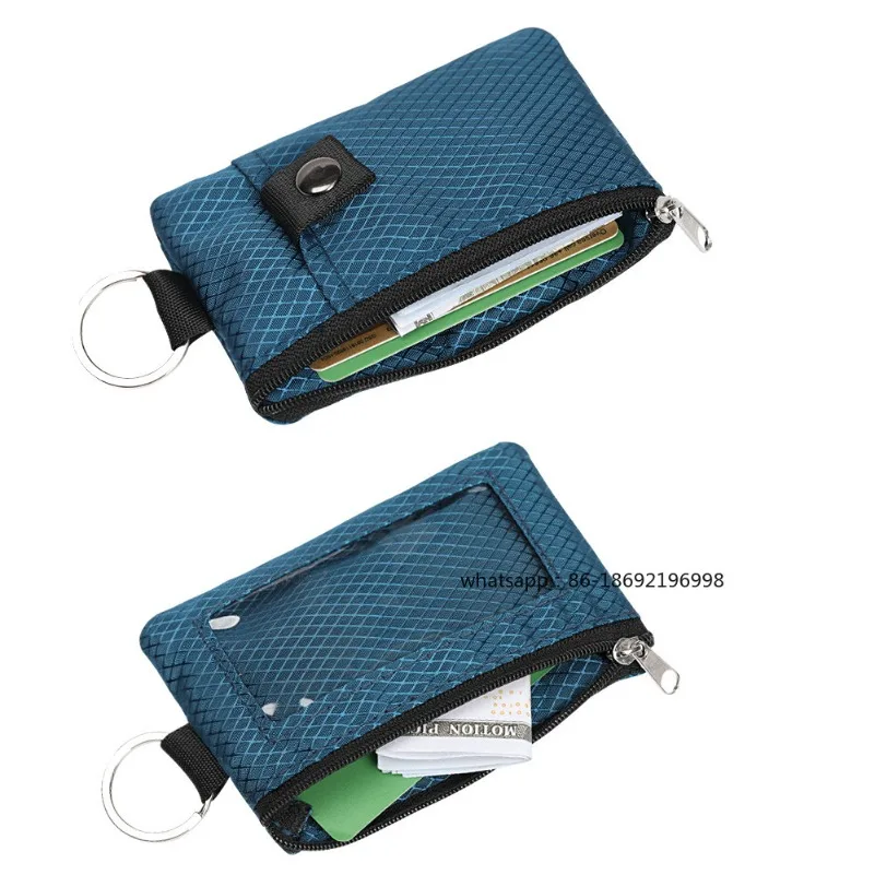 Anti-theft Brush Change Bag RFID Signal Shielding Card Portable Key Change Card Cover Neck
