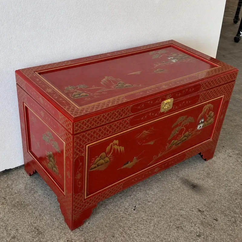 Hand Painted Bay Window Locker Clamshell Wardrobe Retro French Style Tool Storage Cabinet Furniture