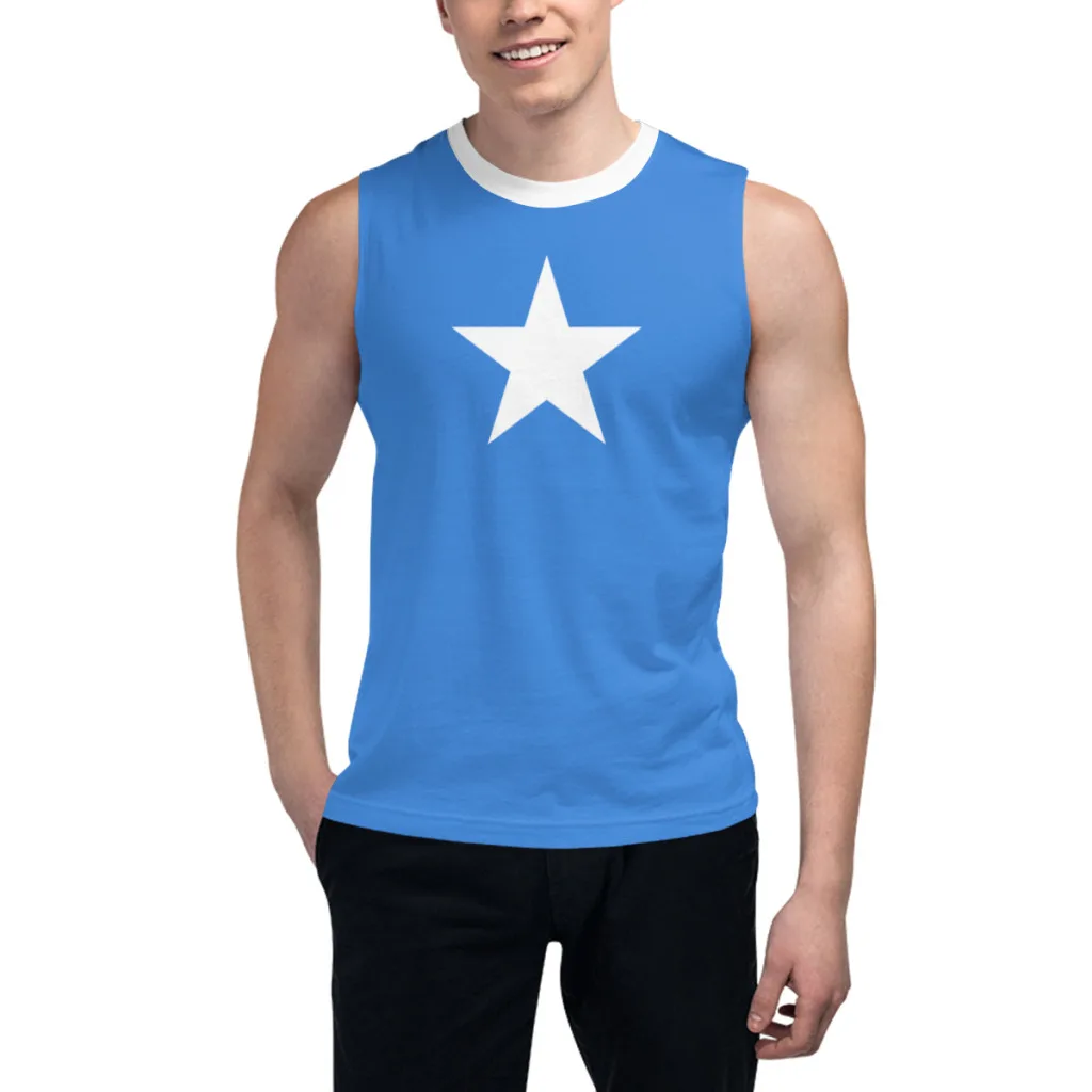 Sleeveless T-shirt Somalia Flag 3D Men's Boys Tshirt Gyms Tank Tops Fitness Joggers Basketball Training Vest