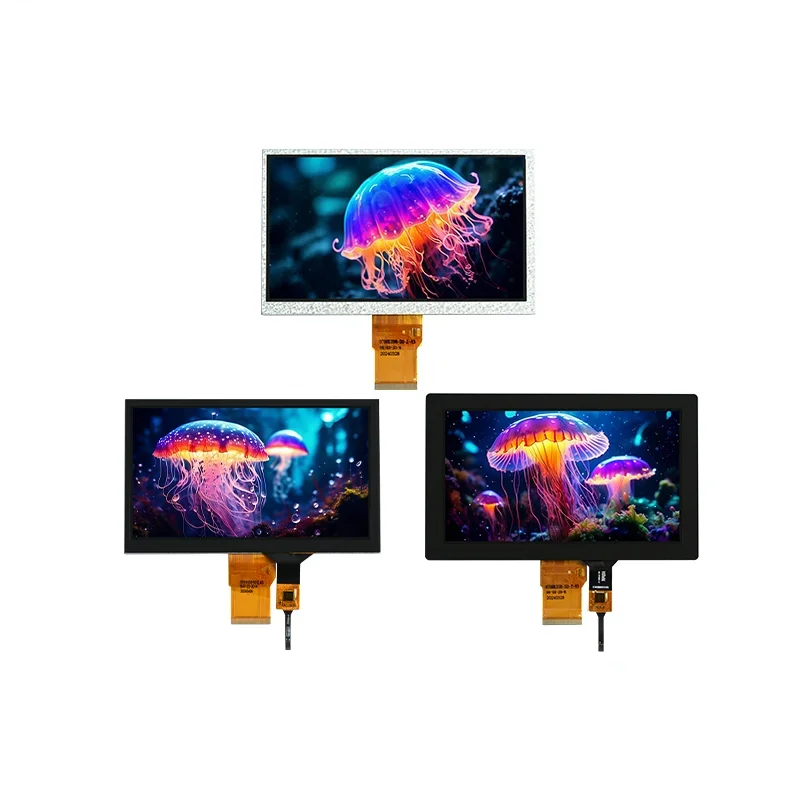 7 인치 IPS LCD 화면 7.0 인치 LCD 디스플레이 RGB 인터페이스 1024x600 해상도 용량 성 터치 스크린 50Pin
